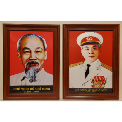 Cặp ảnh Chân dung Bác HỒ & Bác GIÁP