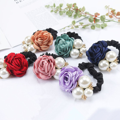 Dây buộc tóc nữ hoa hải đường [Set 6 dây] NASI dễ thương phong cách hàn quốc thun cột tóc nữ co giãn tốt phụ kiện tóc