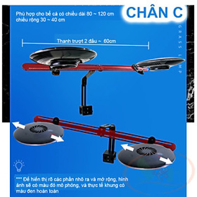 Giá chân treo đèn Zetlight Bracket Stand A / B / C / D rọi ufo f8 bể thủy sinh cá tép cảnh