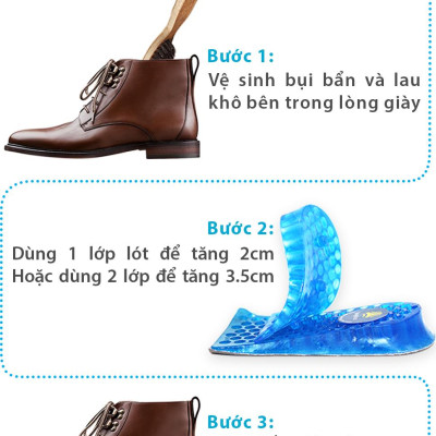 Bộ 4 miếng lót độn đế silicone tổ ong tăng 3.5cm chiều cao - buybox - BBPK43