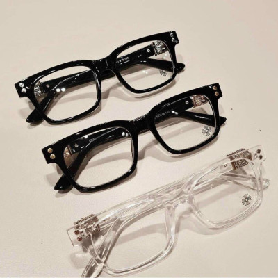 Gọng cận/Kính giả cận nam nữ mắt vuông Chrome cao cấp