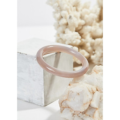 Vòng tay đá mã não trắng thiên nhiên bản tròn 10mm mệnh kim thủy - Ngọc Qúy Gemstones