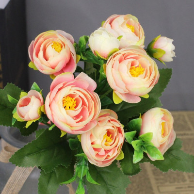 Bình hoa hồng tỉ muội cắm sẵn - Cây giả, hoa lụa trang trí nhà cửa