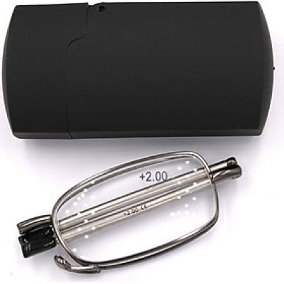 Kính lão gọng xếp 868 màu xám tròng lão từ 1 độ đến 4 độ