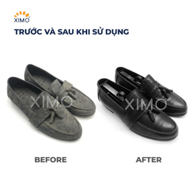 Xi Đánh Giày Sáp Shoe Polish XIMO 50ml XI08 giúp giày túi xách, ví, thắt lưng, đồ giả da sáng bóng tự nhiên, bảo dưỡng bền đẹp lâu hơn, tăng khả năng chống thấm nước hiệu quả