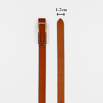 Thắt Lưng Váy Bản Nhỏ Da Thật Mặt Chữ Nhật Aaa Jeans