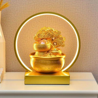 Thác Nước Phong Thủy Cây Vàng Ngọc Châu Tài Lộc Decord Trang Trí_ Hàng Chính Hãng