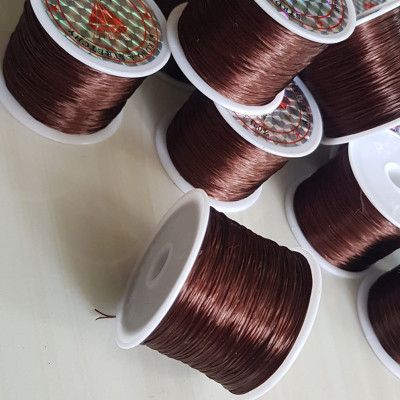 Cuộn Dây Thun CO GIÃN màu Nâu chuyên xỏ vòng đeo tay hạt chuỗi  Dây này là dây thun chuyên xỏ vòng chuỗi màu Nâu, có đủ màu Anh Chị đang đeo chuỗi muốn thay dây khác cho vòng thì đặt cuộn Thun chỉ này nhé