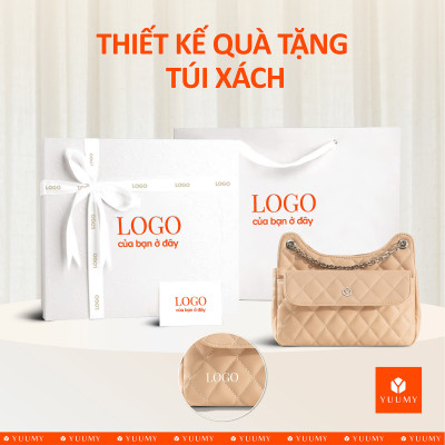 Túi Yuumy (Thời trang nữ da chần bông phối dây xích size 24 - Túi đeo chéo da Seasand YN241)