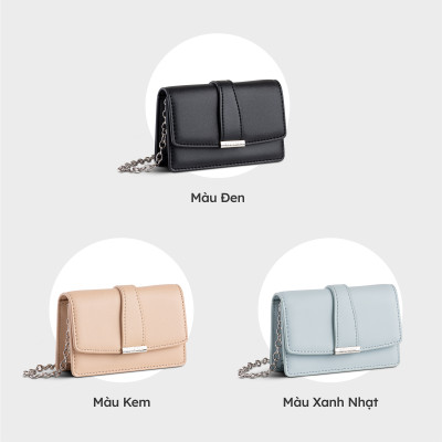 Ví Yuumy ( Thời trang nữ phối dây đeo chéo mini xinh xắn - Ví da Seasand YV101 )