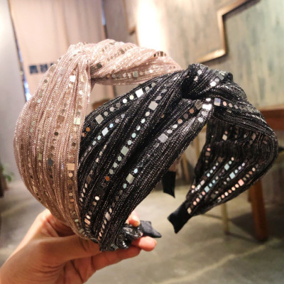 Bờm cài tóc nữ bản to đính kim sa lấp lánh nổi bật BN95