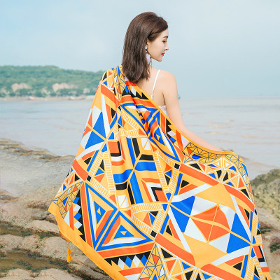 Khăn Choàng Boho Đi Biển, Khăn Quàng Cổ Họa Tiết Thổ Cẩm Mỏng Nhẹ (Nhiều Mẫu)