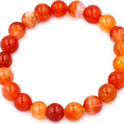 Vòng tay chuỗi hạt vân rồng cam 8 ly 21 hạt - hợp mệnh Hỏa, mệnh Thổ