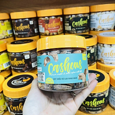 Hạt Điều Vỏ Lụa Rang Muối Hộp 250gr