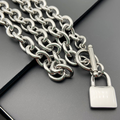 Dây chuyền chain titan bản đại vòng khoá sịn sò