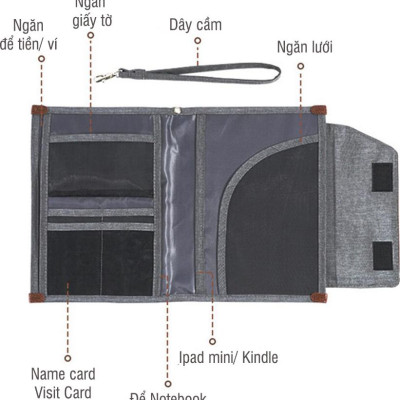 Túi đựng văn kiện giấy tờ tài liệu văn phòng đa năng gấp gọn du lịch Mai Lee - Hàng chính hãng