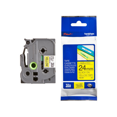 Nhãn in Brother TZe-651 chữ đen trên nền vàng (24mm) - Hàng chính hãng