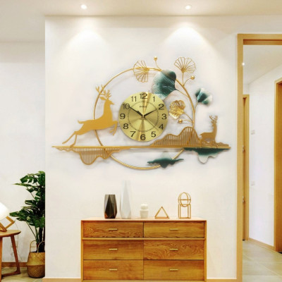 Đồng Hồ Treo Tường Trang Trí Đẹp Shouse DH11 quart độc lạ 3d cỡ lớn nghệ thuật phù hợp cho phòng khách, phòng ngủ 
