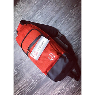 Túi Lubion đeo chéo unisex nam nữ màu đỏ A03