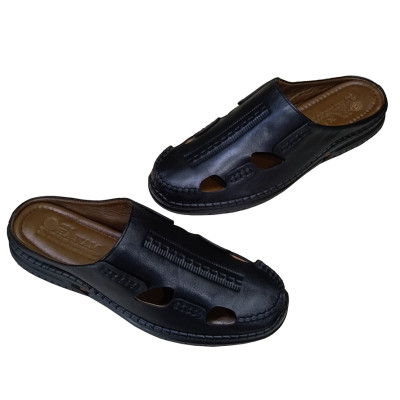 Dép Bít Mũi Nam TiTi ĐÔ Da Bò Thật Cao Cấp GSB20115