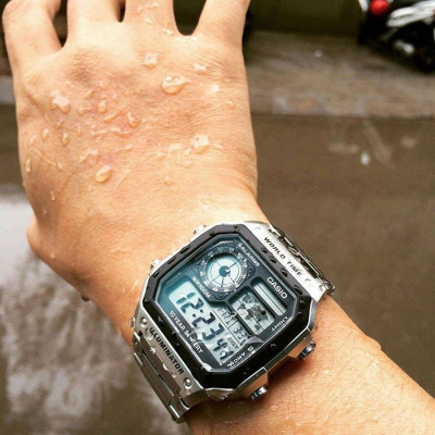 Đồng hồ nam dây kim loại Casio Standard chính hãng AE-1200WHD-1AVDF