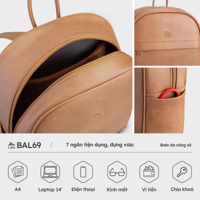 Balo Lata ( Thời trang nữ công sở cỡ lớn - Balo da BAL69 )