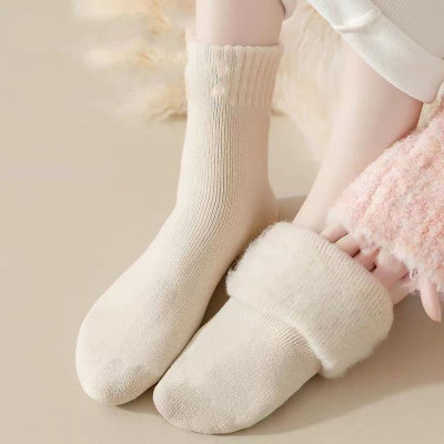 Combo 5 đôi Tất nữ lót lông cổ cao ấm áp giữ nhiệt, siêu giữ nhiệt tránh rét đại hàn