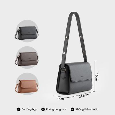 Túi Trita ( Thời trang nữ dáng hộp khóa nam châm basic size 22 - Túi đeo chéo da RHN155 )