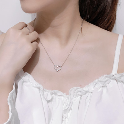 Dây chuyền vòng cổ trái tim nữ thanh mảnh