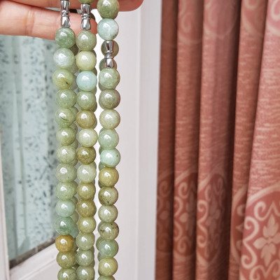 Vòng Chuỗi đeo Cổ Đá cẩm thạch tự nhiên hạt to size 9mm Màu xanh ngọc dầu bóng mượt đẹp nữ đeo cổ nhẹ nhàng mát của đá tự nhiên tâm bình yên Món quà tặng Mẹ và người thân và cho chính bản thân mình ý nghĩa ạ
