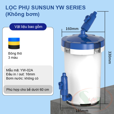 Lọc phụ Sunsun YW Pre Filter 01A 02A 03A lọc bông thô bể cá tép thủy sinh nước mặn