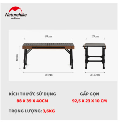 Bàn nhôm IGT gấp gọn đa năng NatureHike NH21JU011