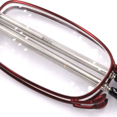 Kính lão gọng xếp 868 màu đỏ tròng lão từ 1 độ đến 4 độ