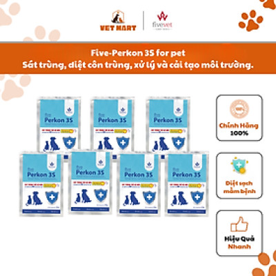Five-Perkon 3S for pet dùng cho bệnh Parvo, Care, giảm bạch cầu, viêm phế quản truyền nhiễm, sát trùng