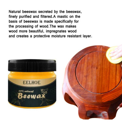 Hộp Sáp Ong Lau Bóng Đồ Gỗ - Sáp Nguyên Chất Đánh Bóng, Chăm Sóc Đồ Gỗ Eelhoe 85G