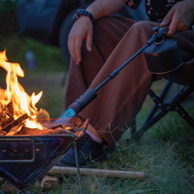 Đèn khò cán dẫn khí dài mạ Titanium đen Campingmoon BKMT-3955