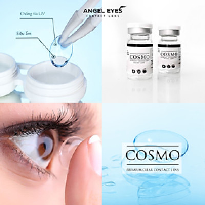 Lens trong suốt cận Angel Eyes Cosmo có độ từ 0 đến 15 độ, dòng kính áp tròng cận trong suốt có độ phù hợp mọi nhu cầu