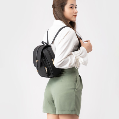 Balo Yuumy ( Thời trang nữ cỡ trung nắp gập - Balo da Seasand YBA48 )