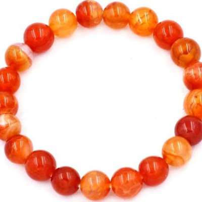Vòng tay chuỗi hạt vân rồng cam 8 ly 21 hạt - hợp mệnh Hỏa, mệnh Thổ