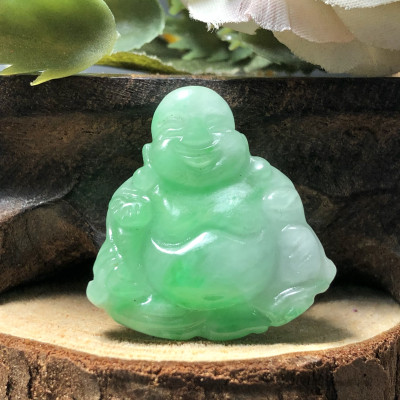 Mặt Phật Di Lặc Cẩm Thạch xanh lí cao cấp