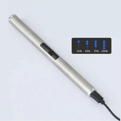 Phụ Kiện Đốt Nến Thơm Cao Cấp Hiển Thị Pin Sạc Điện Qua USB - Bật Mồi Lửa Cho Nến - LD03