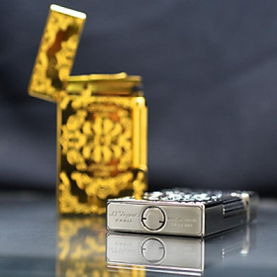 Vỏ Hột Quẹt Bật Lửa Upon Xăng Đá 1 Lỗ Khắc Chìm Hoa Văn Cổ Điển DX27