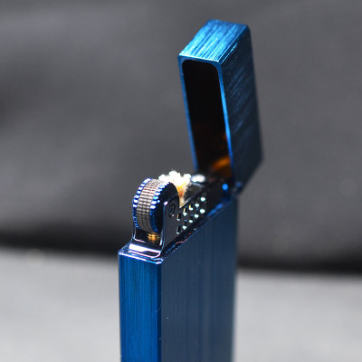 Vỏ Hộp quẹt mini xăng đá xước màu xanh DX10X