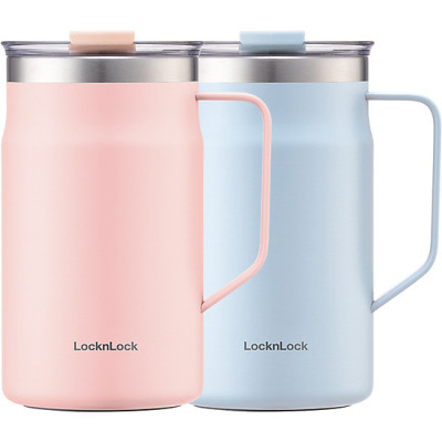 Ly giữ nhiệt LocknLock Metro Table Mug 600ml LHC4282, Hàng chính hãng, nắp xoay, quai cầm tiện lợi - JoyMall