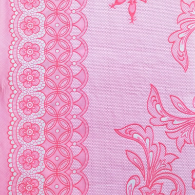 Khăn trải bàn PAULEE - 856B (150cm x 228 cm) hoa văn hồng - không thấm nước