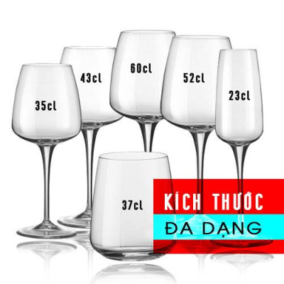 Bộ 6 ly rượu  thủy  tinh Aurum Flute 230ml - Bormioli Rocco - Italy