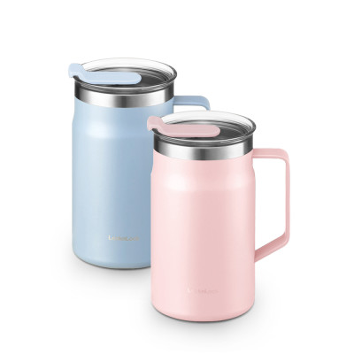 Ly giữ nhiệt LocknLock Metro Table Mug 600ml LHC4282, Hàng chính hãng, nắp xoay, quai cầm tiện lợi - JoyMall