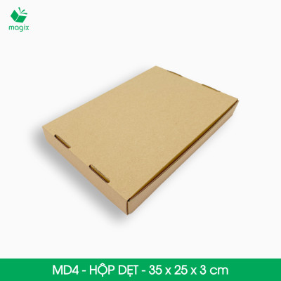 MD4 - 35x25x3 cm - 25 Thùng hộp carton trơn đóng hàng