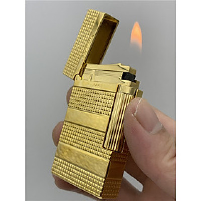 Vỏ Hột Quẹt Bật Lửa Upon Gas Đá D104V Họa Tiết Kẻ Ngang Đẹp Độc Lạ - Dùng Gas Đá Cao Cấp