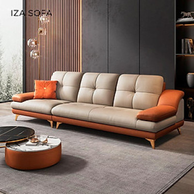 Sofa băng bọc da cao cấp BMSF36 Tundo Kích thước 2m4 x 90cm